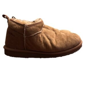L.L. Bean Sherpa Slippers Womens Size 10 Suede Ankle Boot Shearling Wool Lined